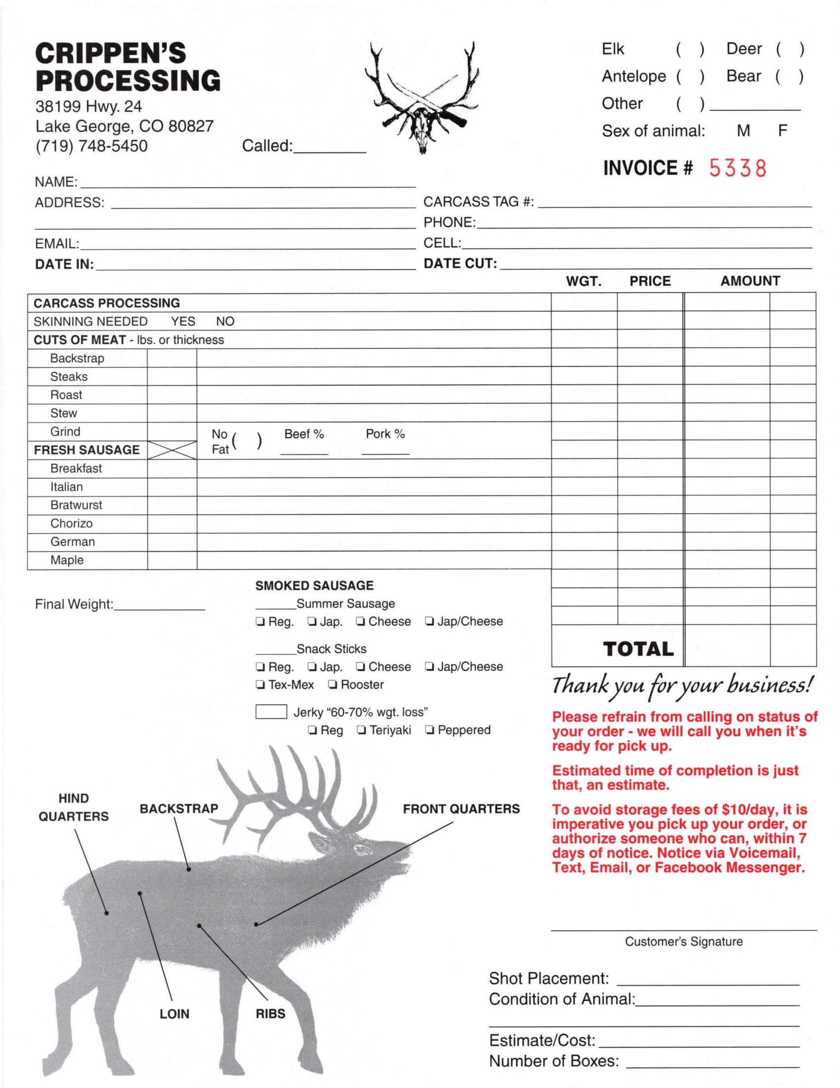 Crippen S Processing Lake George Colorado Serving Woodland Park Teller